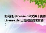 如何打开license.dat文件（我的License.dat出现问题请求帮助!）