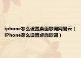 iphone怎么设置桌面歌词网易云（iPhone怎么设置桌面歌词）