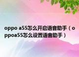 oppo a55怎么开启语音助手（oppoa55怎么设置语音助手）