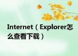 Internet（Explorer怎么查看下载）