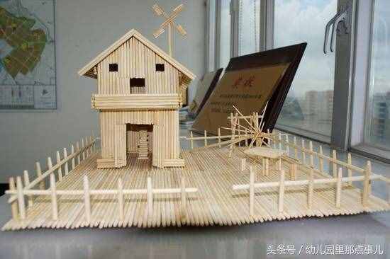 幼儿园亲子手工之牙签创意粘贴画
