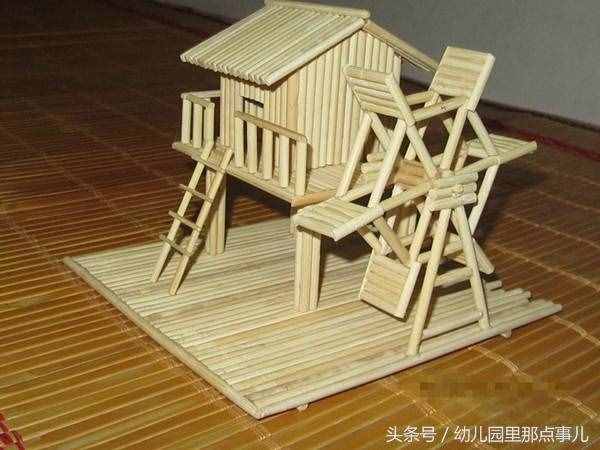 幼儿园亲子手工之牙签创意粘贴画