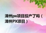 漳州px项目投产了吗（漳州PX项目）