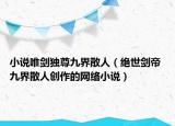 小说唯剑独尊九界散人（绝世剑帝 九界散人创作的网络小说）