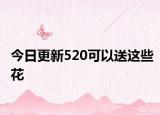 今日更新520可以送这些花