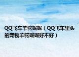 QQ飞车羊驼妮妮（QQ飞车里头的宠物羊驼妮妮好不好）