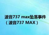 波音737 max坠落事件（波音737 MAX）