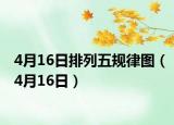 4月16日排列五规律图（4月16日）