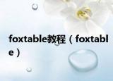 foxtable教程（foxtable）