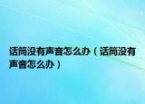 话筒没有声音怎么办（话筒没有声音怎么办）