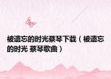 被遗忘的时光蔡琴下载（被遗忘的时光 蔡琴歌曲）