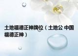 土地福德正神牌位（土地公 中国福德正神）