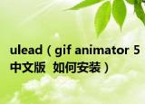 ulead（gif animator 5中文版  如何安装）