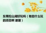 东莞松山湖好玩吗（有些什么玩的项目啊 谢谢）