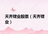 天齐锂业股票（天齐锂业）