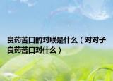 良药苦口的对联是什么（对对子良药苦口对什么）