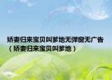 娇妻归来宝贝叫爹地无弹窗无广告（娇妻归来宝贝叫爹地）