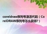 coreldraw序列号激活代码（CorelDRAW序列号怎么获得?）