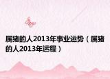 属猪的人2013年事业运势（属猪的人2013年运程）
