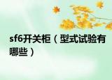 sf6开关柜（型式试验有哪些）