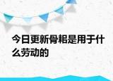 今日更新骨耜是用于什么劳动的