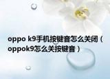 oppo k9手机按键音怎么关闭（oppok9怎么关按键音）