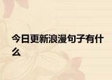 今日更新浪漫句子有什么