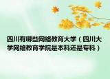 四川有哪些网络教育大学（四川大学网络教育学院是本科还是专科）