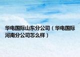 华电国际山东分公司（华电国际河南分公司怎么样）