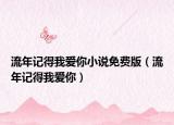 流年记得我爱你小说免费版（流年记得我爱你）