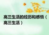 高三生活的经历和感悟（高三生活）