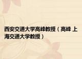 西安交通大学高峰教授（高峰 上海交通大学教授）