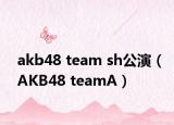 akb48 team sh公演（AKB48 teamA）