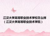 江汉大学高等职业技术学校怎么样（江汉大学高等职业技术学院）