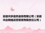 安徽鸿承信息咨询有限公司（安徽鸿业网络运营管理有限责任公司）