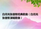 白月光张信哲经典歌曲（白月光 张信哲演唱歌曲）