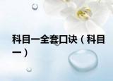 科目一全套口诀（科目一）