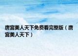 唐宫美人天下免费看完整版（唐宫美人天下）