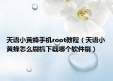 天语小黄蜂手机root教程（天语小黄蜂怎么刷机下载哪个软件刷）