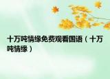 十万吨情缘免费观看国语（十万吨情缘）