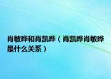 肖敏晔和肖凯晔（肖凯晔肖敏晔是什么关系）