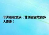 非洲霍霍埃族（非洲霍霍埃有多大谢谢）