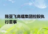 陈亚飞高福集团控股执行董事