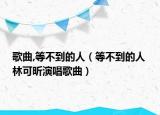 歌曲,等不到的人（等不到的人 林可昕演唱歌曲）