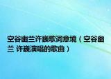 空谷幽兰许巍歌词意境（空谷幽兰 许巍演唱的歌曲）