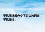 手机图标颜色变了怎么改回来（手机图铃）