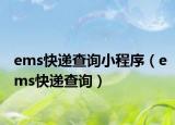 ems快递查询小程序（ems快递查询）