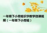 一年级下小青蛙识字教学微课视频（一年级下小青蛙）