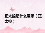 正太控是什么意思（正太控）
