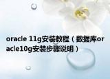 oracle 11g安装教程（数据库oracle10g安装步骤说明）